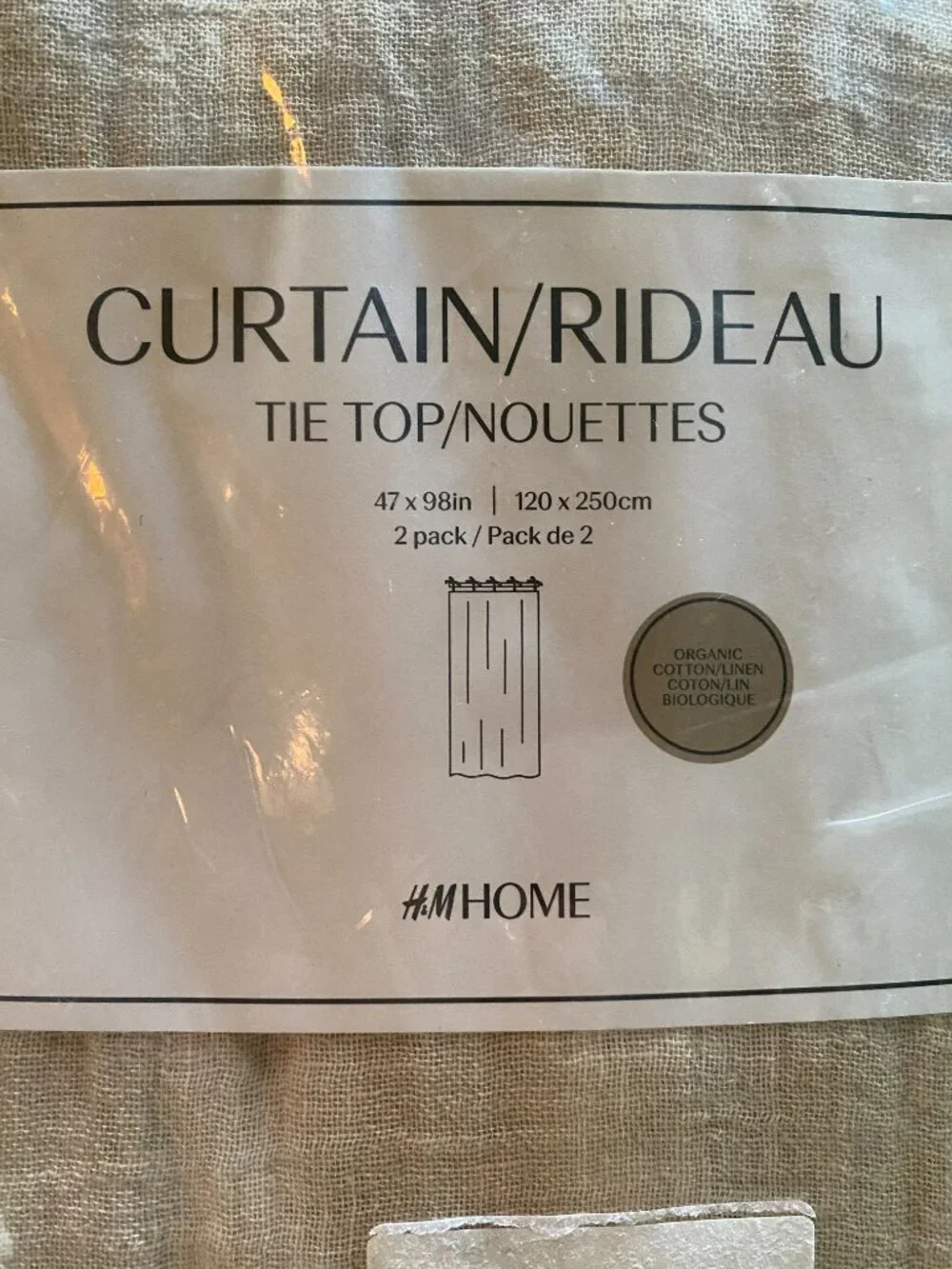 H&M Home Organic Cotton & Linen Long Curtains